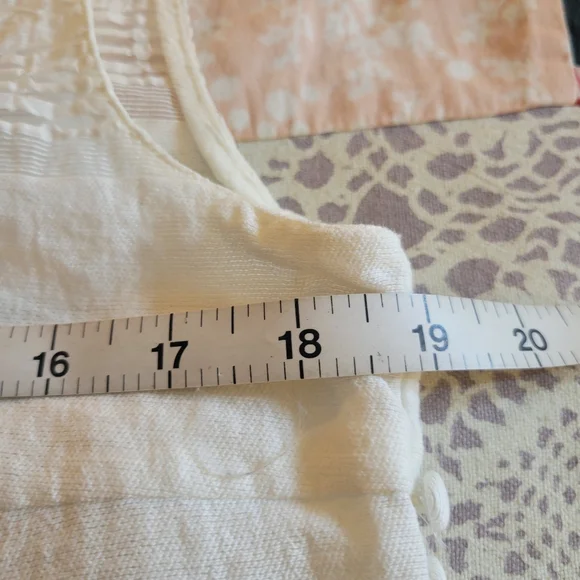 Zara Basic White Linen Tunic Sleeveless Top Size Large - Picture 8 of 9